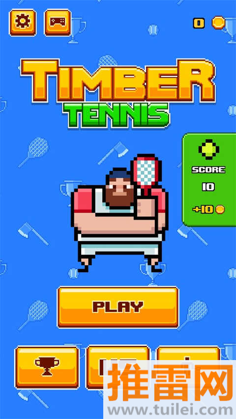 像素网球(Timber Tennis)游戏截图1